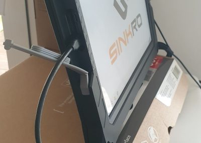 Tablette Sinkro en cours de paramétrisation